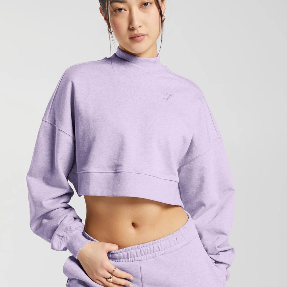 REST DAY SWEATS CROPPED PULLOVER